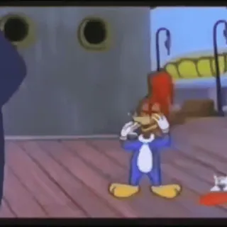 🕺 Woody Woodpecker Kreskówka, Ptak, Woody Woodpecker, Śmieszne, Animacja whatsapp sticker