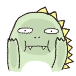 🎋 Dinosaure, Dessin animé, Monstre, Mignon, Animal, Drôle telegram sticker