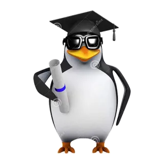 🎓 chim cánh cụt, tốt nghiệp, bằng tốt nghiệp, kính râm, mũ tốt nghiệp, phim hoạt hình telegram sticker
