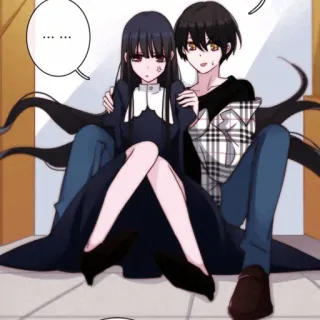 🌙 ... anime, cartoon, couple, love, romance, manga telegram sticker