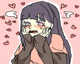 ❤️ Anime, Cartoni animati, Amore, Cuori, Carino, Rossore telegram sticker