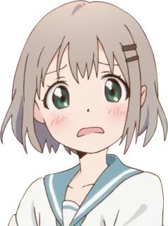 😢 Anime, Cô gái, Dễ thương, Biểu cảm, Lo lắng telegram sticker