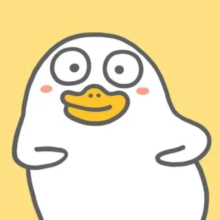 💨 anatra, cartone animato, animale, carino, divertente, kawaii whatsapp sticker