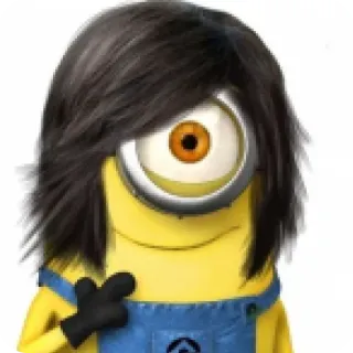 🫵 Minion kartun, karakter, lucu, bermata satu, emo, gaya rambut telegram sticker