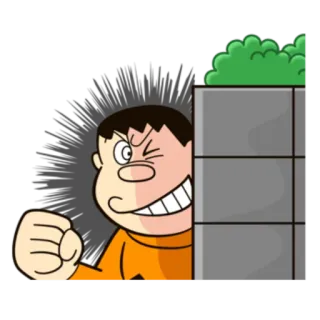 😏 Мультфильм, Злой, Кулак, Раздраженный, Иллюстрация telegram sticker