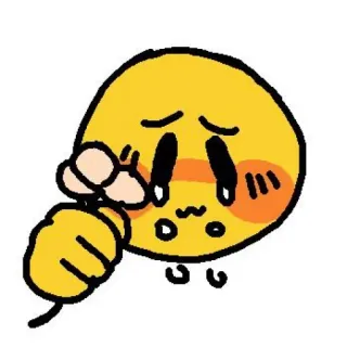 🥺 emoji, triste, piangere, emotivo telegram sticker