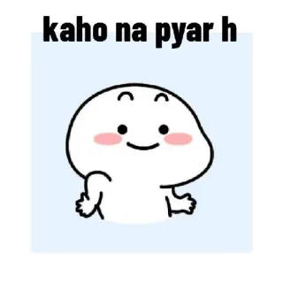 😂 kaho na pyar h Kartun, Imut, Cinta, Hindi, Teks telegram sticker