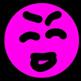 🤓 emoji, face, pink, expression whatsapp sticker