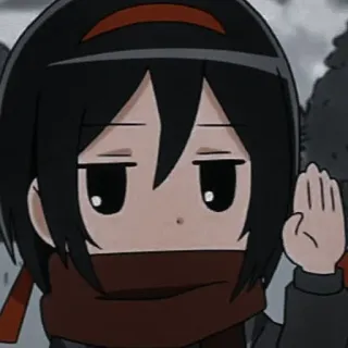 🧣 Mikasa Ackerman Attack on Titan 三笠, 阿克曼, 进击的巨人, 动漫, 漫画, 卡通 telegram sticker