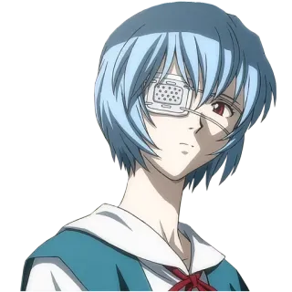 😉 Rei Ayanami Neon Genesis Evangelion anime, character, rei ayanami, evangelion telegram sticker