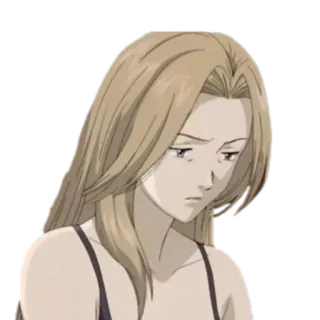 😒 Anna Liebert Monster Anime, Kobieta, Smutna, Dziewczyna, Blondynka telegram sticker