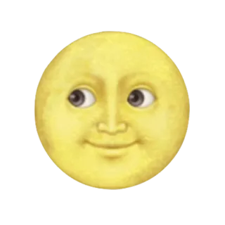 🌝 พระจันทร์, หน้า, อีโมจิ, ท้องฟ้า, จันทรคติ, สีหน้า telegram sticker