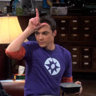 🤞 Sheldon Cooper The Big Bang Theory Sheldon, loser, gesture, The Big Bang Theory telegram sticker