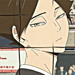 🤨 anime, character, volleyball, sport, manga telegram sticker