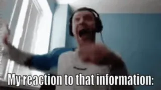 🌟 My reaction to that information: reaction, information, meme, funny whatsapp sticker