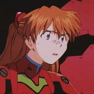 ❤️ Asuka Langley Soryu Neon Genesis Evangelion Anime, Eva, Nerv, Pilot, Merah telegram sticker