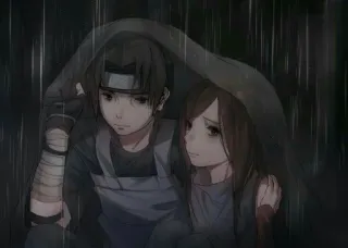 🤭 Itachi Naruto Аниме, Дождь, Грустно, Итачи, Наруто telegram sticker