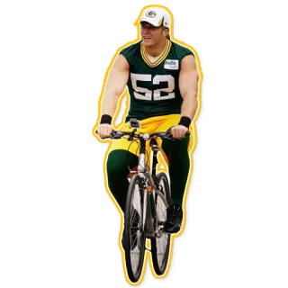 🚲 atlet, olahraga, sepak bola, green bay packers, bersepeda, sepeda telegram sticker