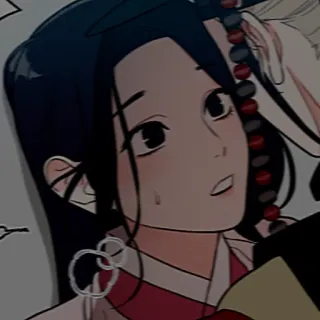 😏 Anime, Coreano, Personagem, Webtoon, Mulher, Garota telegram sticker