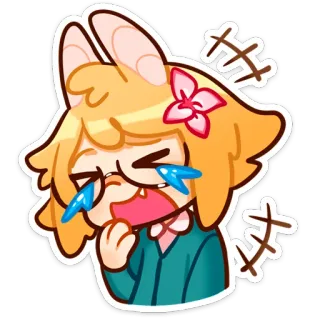 😭 アニメ, 泣く, かわいい, ステッカー, 悲しい, 可愛い, 漫画 whatsapp sticker