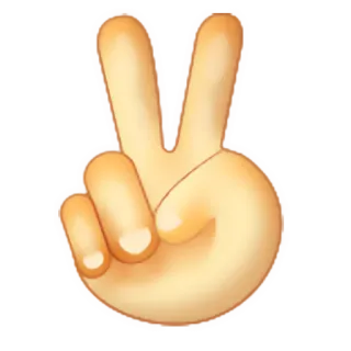 ✌ peace, victory, hand gesture, emoji, peace sign telegram sticker