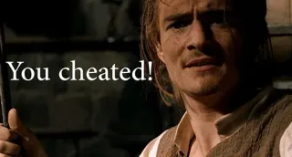 ☹️ You cheated! tricherie, accusation, scène de film, contrariété, déception whatsapp sticker