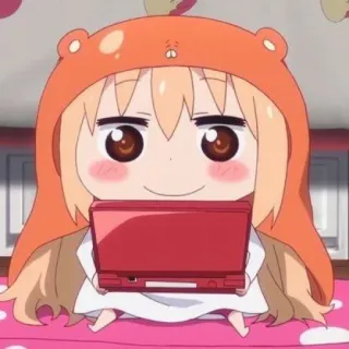 🍊 Umaru Doma Himouto! Umaru-chan anime, manga, umaru, himouto umaru-chan, cute, gaming, nintendo ds telegram sticker