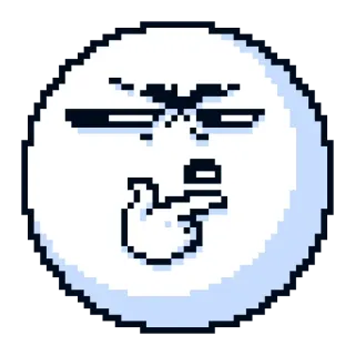 🤔 middle finger, offensive, gesture, pixel art, cartoon, emoji telegram sticker