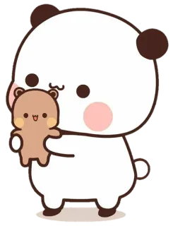 🤍 панда, милый, медведь, мультфильм, стикер, каваий telegram sticker