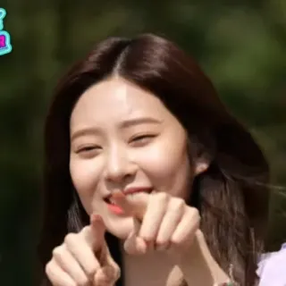 ☁️ femme, sourire, visage, geste, asiatique whatsapp sticker