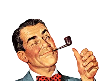 🚬 uomo, pipa, papillon, occhiolino, ritratto whatsapp sticker