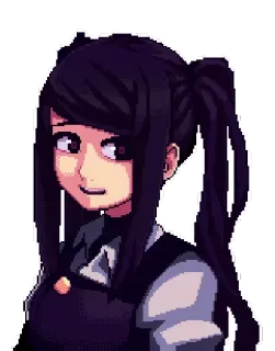 🖤 Аниме, Девушка, Пиксель арт, Мультфильм, Женщина telegram sticker