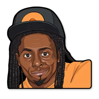 😕 Lil Wayne rapper, música, músico, lil wayne, celebridade telegram sticker
