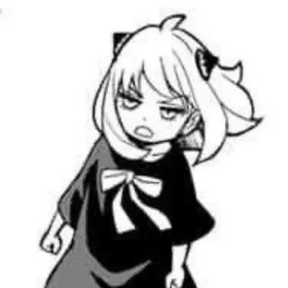 🥁 Anya Forger Spy x Family 动漫, 漫画, 间谍过家家, 阿尼亚·福杰, 可爱, 角色, 粉丝艺术 whatsapp sticker