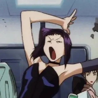 🤬 Faye Valentine Cowboy Bebop Anime, Faye Valentine, Cowboy Bebop, Dibujos animados, Personaje telegram sticker