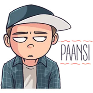 😒 Desenho animado, Homem, Pessoa, Chapéu, Casual, Desenho whatsapp sticker
