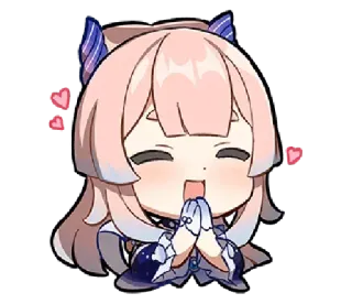 🥰 Sangonomiya Kokomi Genshin Impact anime, game, kokomi, genshin, cute, kawaii telegram sticker