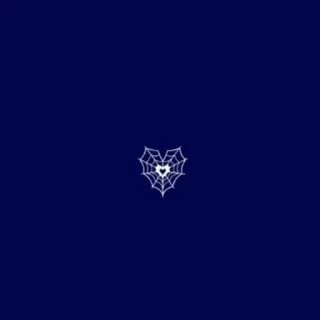 ❤️ spiderweb, heart, gothic, dark, blue telegram sticker