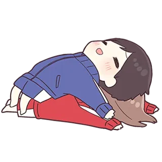 💙 アニメ, 眠い, 可愛い, 抱きしめる, かわいい telegram sticker