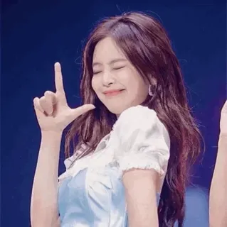 😊 woman, person, smile, portrait, hand gesture, cute telegram sticker