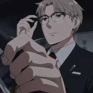 🤓 Loid Forger Spy × Family anime, spy, glasses, man, character telegram sticker