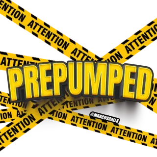 🤑 PREPUMPED, ATTENTION gym, fitness, workout, exercise, preworkout telegram sticker