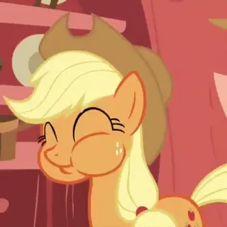 🍰 Applejack My Little Pony Cartoon, Pony, lächelnd, süß, Applejack telegram sticker