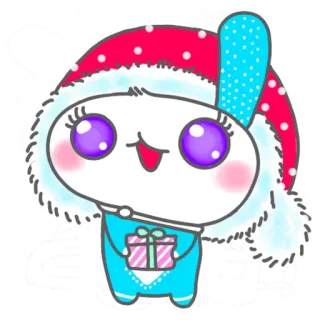 🎁 natale, cartoni animati, carino, regalo, vacanza, coniglio telegram sticker