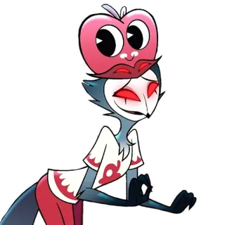 😅 Stolas Helluva Boss Anime, Iblis, Burung hantu, Kartun, Helluva Boss telegram sticker