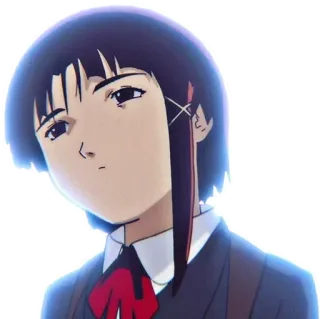 😯 Lain Iwakura Serial Experiments Lain anime, girl, school uniform, character, lain, serial experiments lain telegram sticker