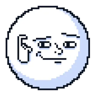 😉 emoji, face, middle finger, pixel art, offensive gesture, expression telegram sticker