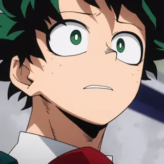 🥦 Izuku Midoriya My Hero Academia anime, my hero academia, izuku midoriya, deku, mha, character, green hair telegram sticker