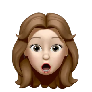 🐻 Emoji, Scioccato/a, Sorpreso/a, Donna, Memoji telegram sticker