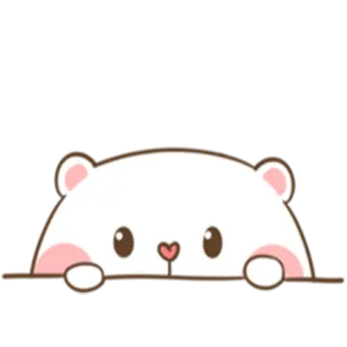 😐 Tier, Bär, Niedlich, Kawaii, Cartoon, Illustration telegram sticker